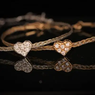 Armband Solo String mit Herz (Gold oder Silber)