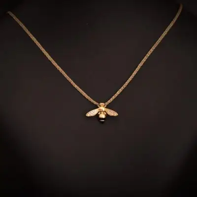 Secret of the Bee Kette (Gold oder Silber) - Silber vergoldet