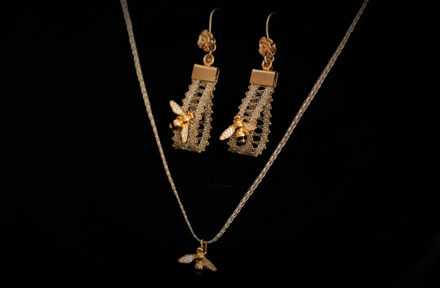Bienen Schmuckset (gold edition) – Bild 2